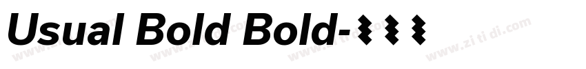 Usual Bold Bold字体转换